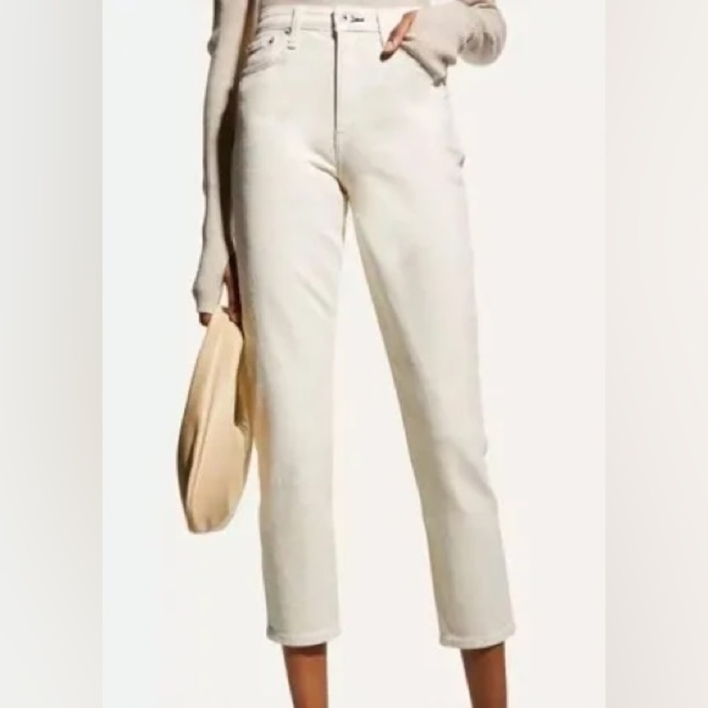 rag & bone Ankle-Length White Jeans